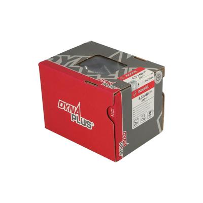 Dynaplus Unischroef/Spaanplaatschroef VZ (Verzinkt) Pk (Platkop) PZ2 4.5X60/35 | 200 stuks - 0280.01.34001