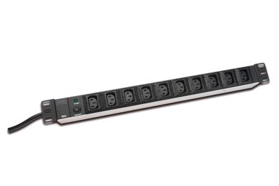 Digitus DN-95404 19 inch Stekkerdoos voor patchkast 1 HE Apparaatcontactdoos C13 10A Zwart Digitus DN-95404 19 inch Stekkerdoos voor patchkast 1 HE Apparaatcontactdoos C13 10A Zwart