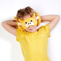 Relaxeazzz Giraffe Rond Reiskussen & Slaapmasker - thumbnail