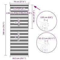 VidaXL Zebra rolgordijn 70x200 cm stofbreedte 65,9 cm zwart - thumbnail