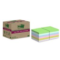 Memoblok Post-it 654 RSS12COL 76x76mm recycled colour notes pastel 12 stuks - thumbnail