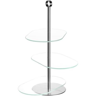 Leonardo Cucina Etagere CENA zilver asymmetrisch 3-delig Leonardo Cucina Etagere CENA zilver asymmetrisch 3-delig