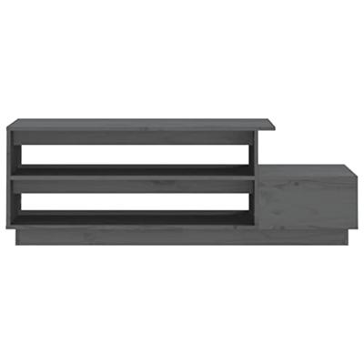 Salontafel 120x50x40,5 cm massief grenenhout grijs