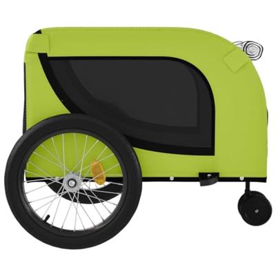VidaXL Hondenfietstrailer oxford stof en ijzer groen en zwart