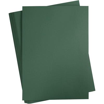 Creativ Company Gekleurd karton, a2, vel 420x594 mm, 180 gr, donkergroen, 100 vel/ 1 doos