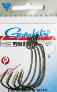 Gamakatsu Hook Worm Offset Ewg Size 2/0 6 st