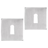 Differnz | Rozet met Sleutelgat | Mat Chroom | Vierkant | 52x52mm - thumbnail