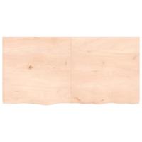 Tafelblad 120x60x(2-4) cm onbehandeld massief eikenhout - thumbnail