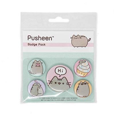 Pusheen Pin-Back Buttons 5-Pack Pusheen Says Hi