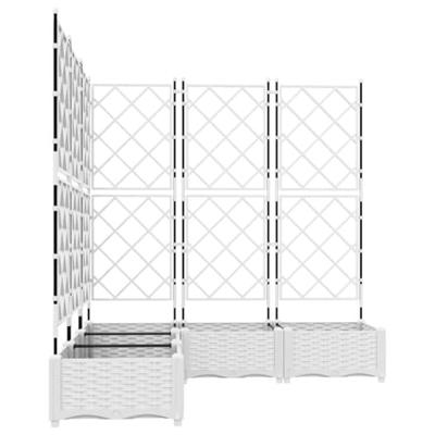 VidaXL Tuin bloempot 5 pcs wit 120 x 120 x 125,5 cm staal VidaXL Tuin bloempot 5 pcs wit 120 x 120 x 125,5 cm staal