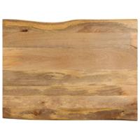 Tafelblad met natuurlijke rand 110x80x3,8 cm massief mangohout - thumbnail