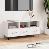 Tv-meubel 102x35x50 cm bewerkt hout wit - thumbnail