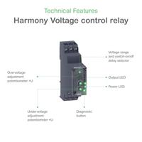 Schneider Electric RM22TR33 Bewakingsrelais 380, 380 - 480, 480 V/DC, V/AC 2x wisselcontact 1 stuk(s) - thumbnail
