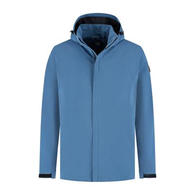 Travelin' Heren - Waterproof jack - Blauw - Maat XL