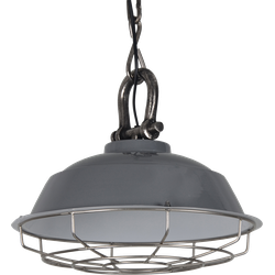 Industriële Hanglamp Milan 36 cm 1 Lichts Glans Donker Grijs Industriële Hanglamp Milan 36 cm 1 Lichts Glans Donker Grijs