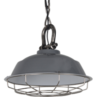 Industriële Hanglamp Milan 36 cm 1 Lichts Glans Donker Grijs - thumbnail