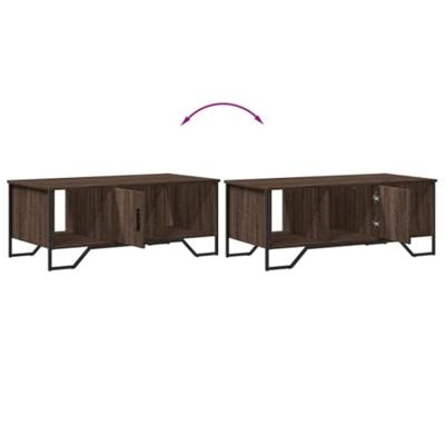 Salontafel 100x51x40 cm bewerkt hout bruin eikenkleur