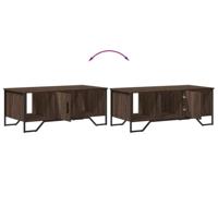 Salontafel 100x51x40 cm bewerkt hout bruin eikenkleur - thumbnail