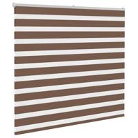 VidaXL Zebra rolgordijn 155x150 cm stofbreedte 150,9cm polyester bruin - thumbnail