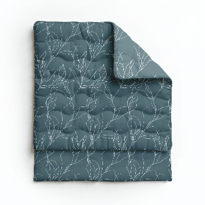 Zelesta Zelesta Pure Design White Leaves 240x200 - Katoenen dekbed zonder overtrek - Met instopstrook - Wasbaar dekbed - Hoesloos dekbed - 2 in 1 Dekbed met vaste overtrek