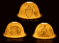 Sfeerlicht Porselein Meditatie met 3 Afbeeldingen - thumbnail