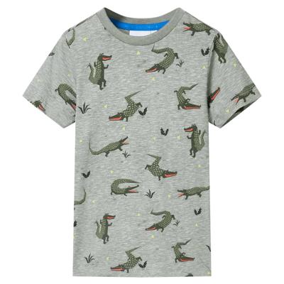 Kindershirt 128 gemleerd lichtkaki Kindershirt 128 gemleerd lichtkaki