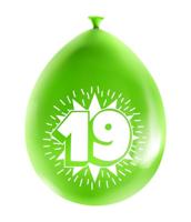 Party Ballonnen 19 Jaar (8st) - thumbnail