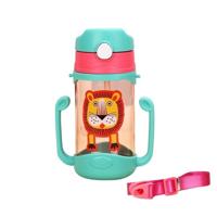 400 ml baby fles siliconen Kinder drankje Cup Bouncing openen met handvat met cartoon patroon baby drinken Cup (groen) - thumbnail