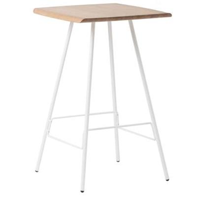 Gazzda Leina bar tafel 70x70 natural, wit onderstel