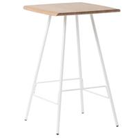 Gazzda Leina bar tafel 70x70 natural, wit onderstel - thumbnail