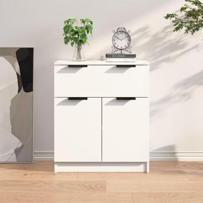 Dressoir 60x30x70 cm bewerkt hout wit