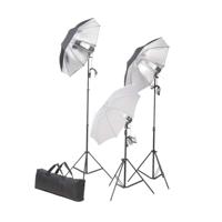 VidaXL Studioverlichtingsset 24 watt inclusief statieven en paraplu's - thumbnail