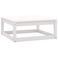 3-delige Loungeset met kussens massief grenenhout wit - thumbnail