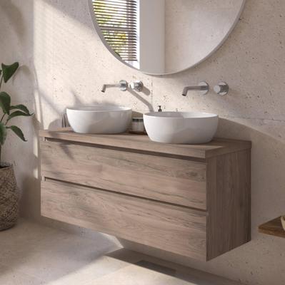 Ben Tendenza voorgemonteerd badmeubel incl. afdekblad 121x46x53,8cm congo bruin