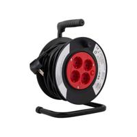 Haspel 15 meter 4V 3 x 1,0 mm2 met randaarde - thumbnail