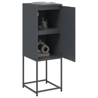 Hoge kast 36x39x107 cm staal antracietkleurig