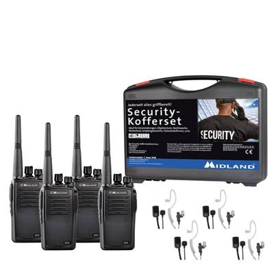 Midland G15 Pro NC PMR 4er Security-Koffer C1127.S4 PMR-portofoon Set van 4 stuks