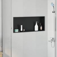 Douche Niche Zwart 75 x 30 x 9.5 cm Roestvrij staal - thumbnail
