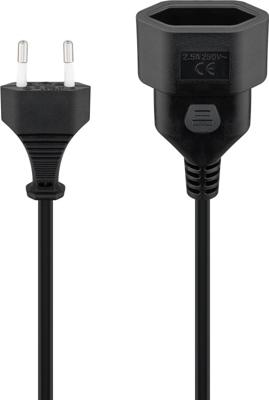 Wentronic 50508 Verlengstuk 3m stekker > Euro-koppeling 2 stuks