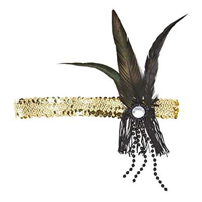 Hoofdband 20&apos;s pailletten goud