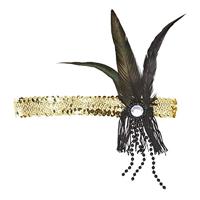 Hoofdband 20&apos;s pailletten goud - thumbnail