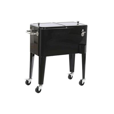 Koelbox DKD Home Decor 74 x 43 x 83 cm Zwart Staal Aluminium Polypropyleen 56 L