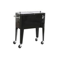 Koelbox DKD Home Decor 74 x 43 x 83 cm Zwart Staal Aluminium Polypropyleen 56 L - thumbnail