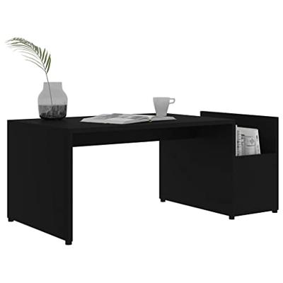 VidaXL Salontafel 90x45x35 cm bewerkt hout zwart