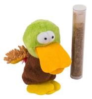 Poezenspeelgoed eend met cat nip in de tube 9cm - thumbnail