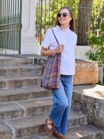 Geborduurde t-shirt voor zwangerschap en borstvoeding wit - thumbnail