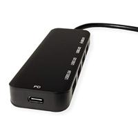 VALUE USB 3.2 Gen 1 hub, 4-poorts, type C aansluitkabel, met 1 PD poort - thumbnail