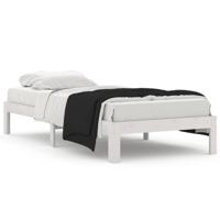 Bedframe massief grenenhout wit 90x200 cm - thumbnail