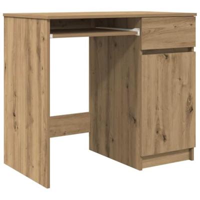 Bureau ambachtelijk 86x49x76 cm spaanplaat eikenkleurig - thumbnail