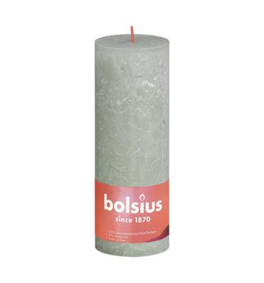 Bolsius Rustieke Stompkaars Lichtgroen 19x6,8 cm